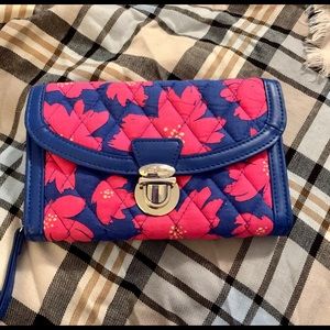 Vera Bradley Retired Art Poppies Turn lock Wallet